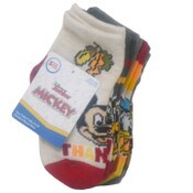 Wholesale - 5pk 12-24m MICKEY MOUSE THANKFUL QTR SOCKS, UPC: 193159212438